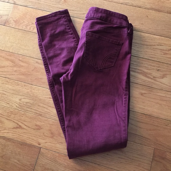 Dark Maroon Skinny Jeans - Picture 5 of 8